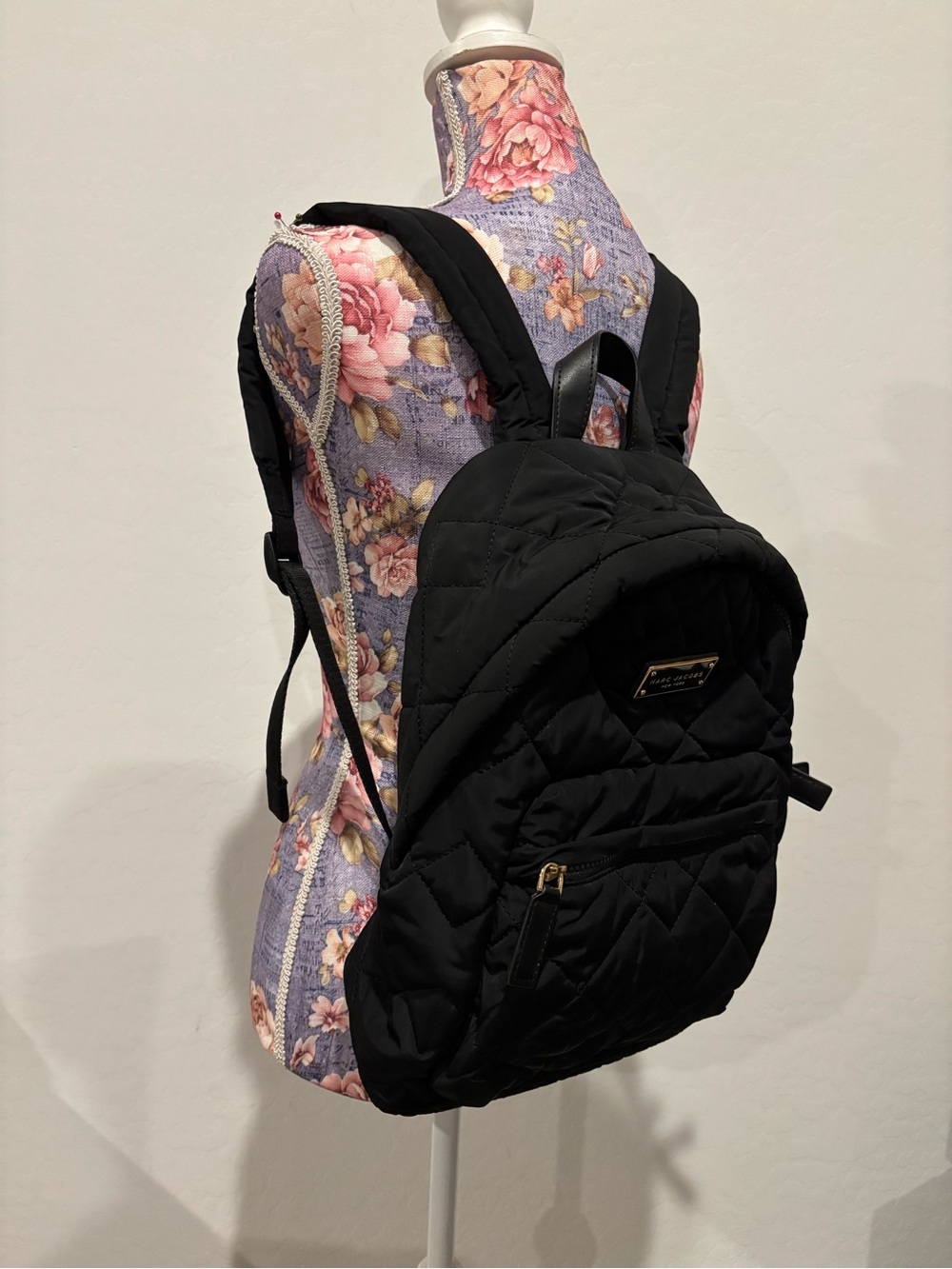 Marc Jacobs Quilted Black Nylon Women's Backpack